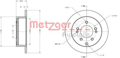 6110396 METZGER Тормозной диск