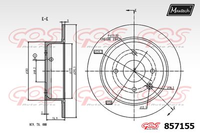 857155 MAXTECH Тормозной диск