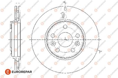 1667861780 EUROREPAR Тормозной диск