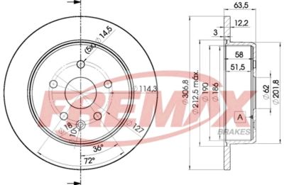 BD2790 FREMAX Тормозной диск