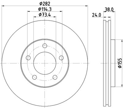 MDC1270 MINTEX Тормозной диск