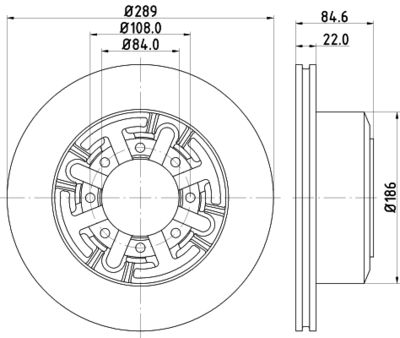 8DD355105791 HELLA PAGID Тормозной диск