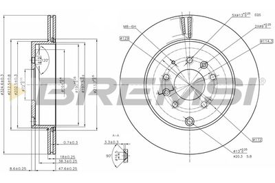 CD8251V BREMSI Тормозной диск