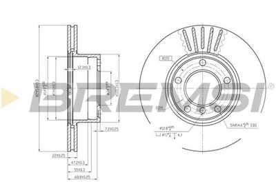 CD6834V BREMSI Тормозной диск