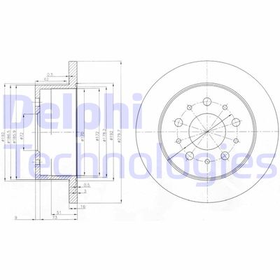 BG3853 DELPHI Тормозной диск