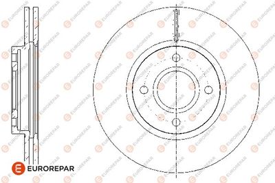 1667850280 EUROREPAR Тормозной диск