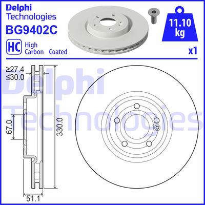 BG9402C DELPHI Тормозной диск