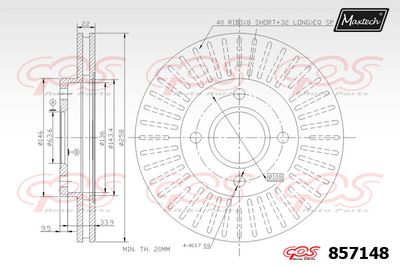 857148 MAXTECH Тормозной диск