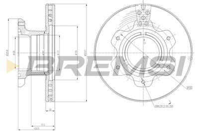 CD5209V BREMSI Тормозной диск