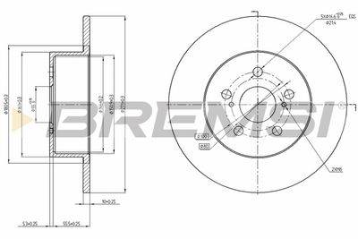 CD7556S BREMSI Тормозной диск