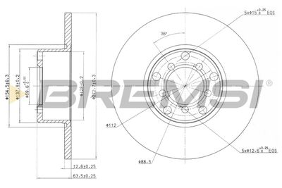 CD6007S BREMSI Тормозной диск