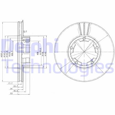 BG3245 DELPHI Тормозной диск