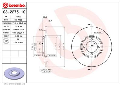 BS7103 BRECO Тормозной диск