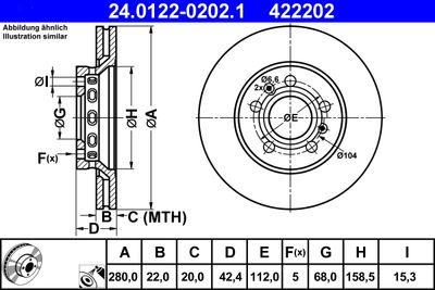 24012202021 ATE Тормозной диск