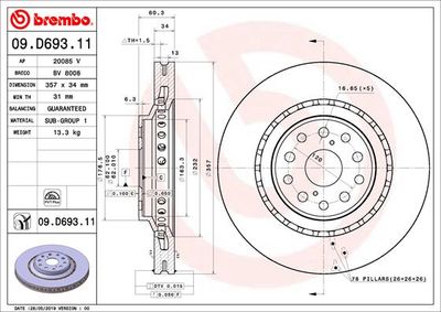BV8008 BRECO Тормозной диск