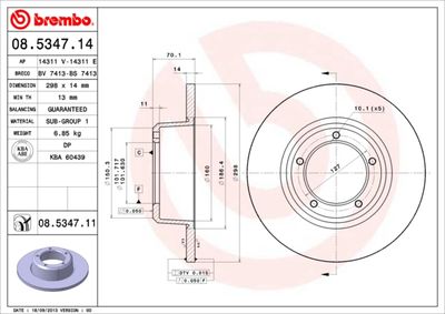 BS7413 BRECO Тормозной диск