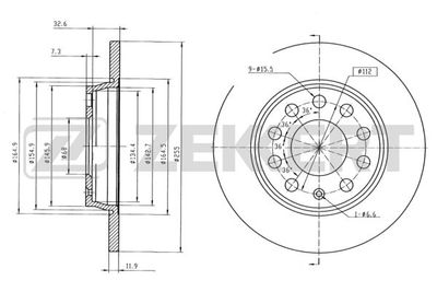 BS5932 ZEKKERT Тормозной диск