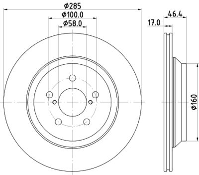 8DD355132371 HELLA PAGID Тормозной диск