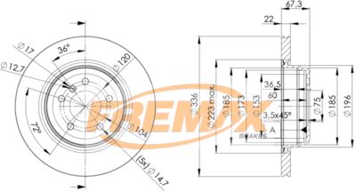 BD4655 FREMAX Тормозной диск