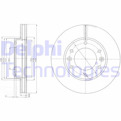 BG4137 DELPHI Тормозной диск