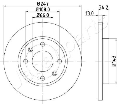 DI0630 JAPANPARTS Тормозной диск