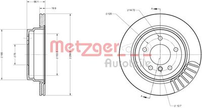 6110133 METZGER Тормозной диск