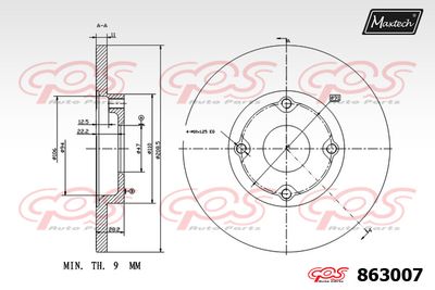 863007 MAXTECH Тормозной диск