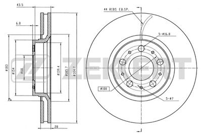 BS5299B ZEKKERT Тормозной диск