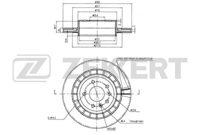 BS6453 ZEKKERT Тормозной диск