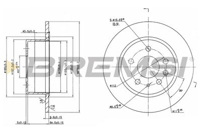 CD6003S BREMSI Тормозной диск