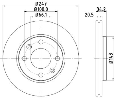 PCD10872 DON Тормозной диск