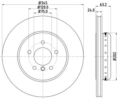 8DD355123231 HELLA PAGID Тормозной диск