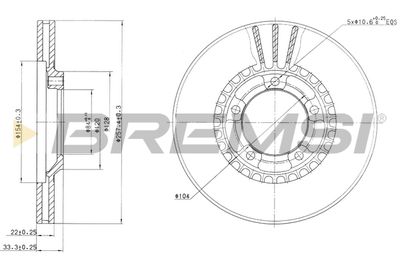 CD6461V BREMSI Тормозной диск