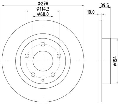 8DD355119391 HELLA Тормозной диск