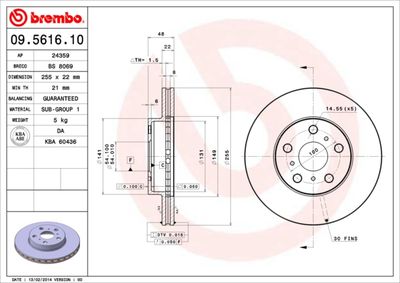 BS8069 BRECO Тормозной диск