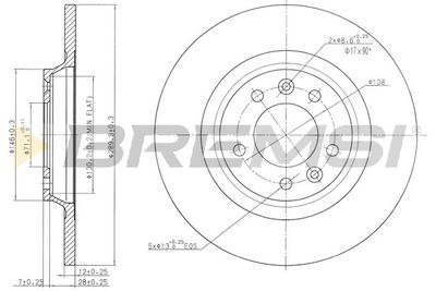 CD7275S BREMSI Тормозной диск