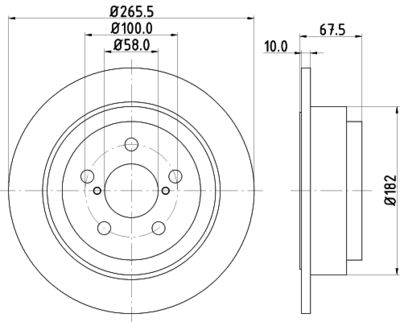 MDC801 MINTEX Тормозной диск