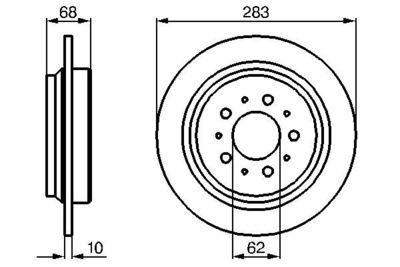 0986478445 BOSCH Тормозной диск