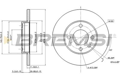 CD6103S BREMSI Тормозной диск