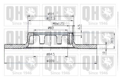 BDC1026 QUINTON HAZELL Тормозной диск