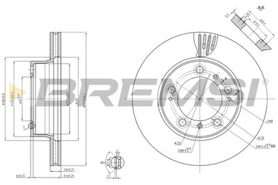 CD7293V BREMSI Тормозной диск