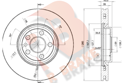 78RBD24678 R BRAKE Тормозной диск