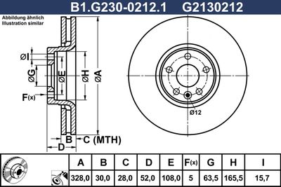 B1G23002121 GALFER Тормозной диск