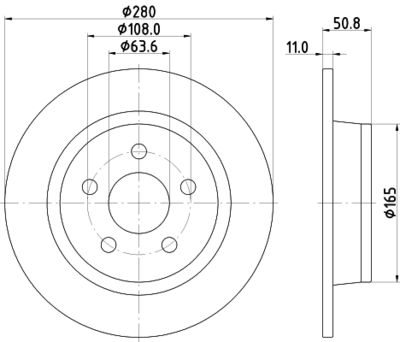 8DD355133741 HELLA PAGID Тормозной диск