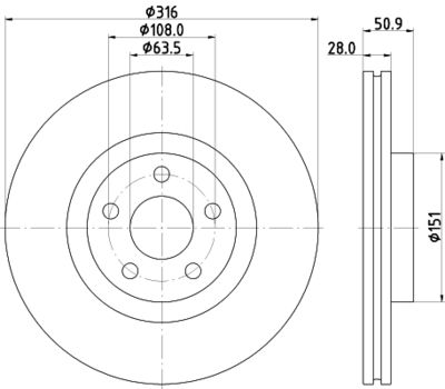 MDC2952C MINTEX Тормозной диск