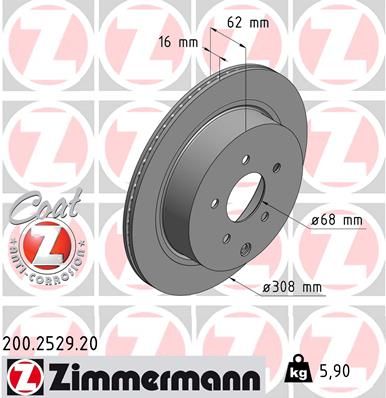 200252920 ZIMMERMANN Тормозной диск