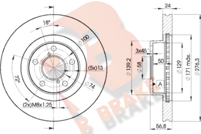 78RBD20033 R BRAKE Тормозной диск