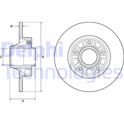 BG3767 DELPHI Тормозной диск