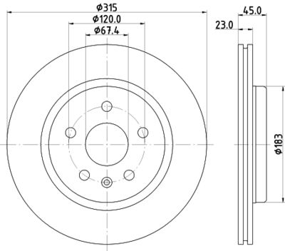 8DD355132751 HELLA Тормозной диск