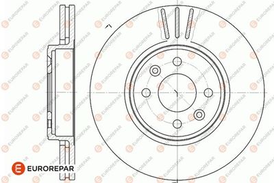 1667854980 EUROREPAR Тормозной диск